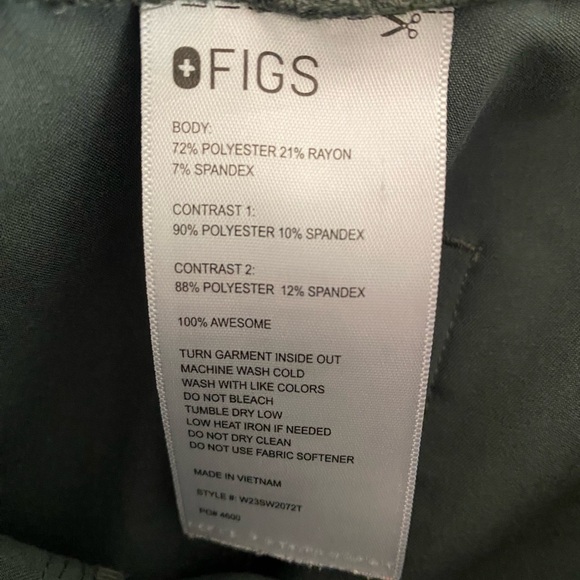 Figs Grey Cargo Scrub Pants XL Tall - Picture 2 of 5